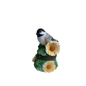 PHB Collection Black-capped Chickadee Porcelain Trinket Box Limited Edition 5000